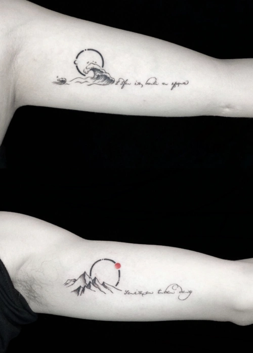 适合两口子的纹身寓意好的情侣纹身图案2