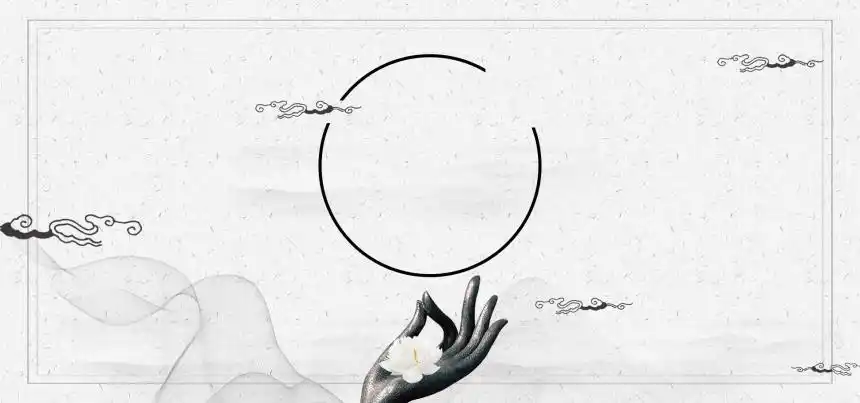 传统佛教文化海报背景