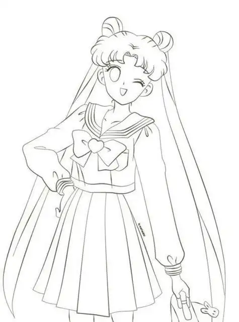 漫画人物简笔画女生可爱美少女