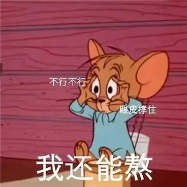 杰瑞趣味的熬夜表情大全真的我不困