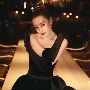 高档迪丽热巴同款赫本风礼服手套长黑色手套长款手套丝绒手套