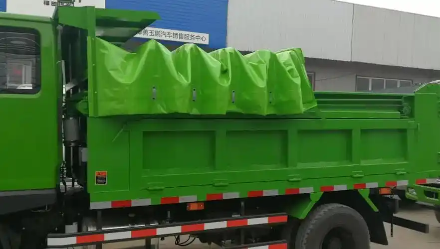 渣土车摆杆式自动篷布