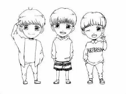 tfboysq版动漫萌图简笔画
