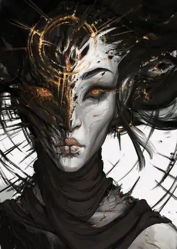 神秘鬼魅的人物俄罗斯插画师exellero