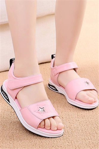 童鞋女童凉鞋夏季新款儿童宝宝韩版中大童学生公主鞋露趾沙滩鞋