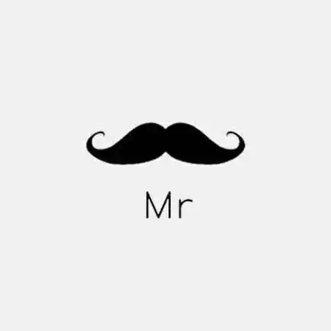 情侣头像,小胡子.