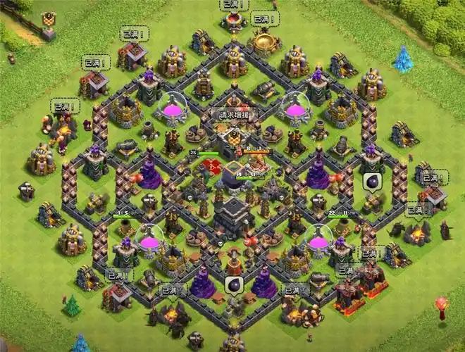 9本菱形阵 防御还行,部落冲突阵型分享,9本菱形阵