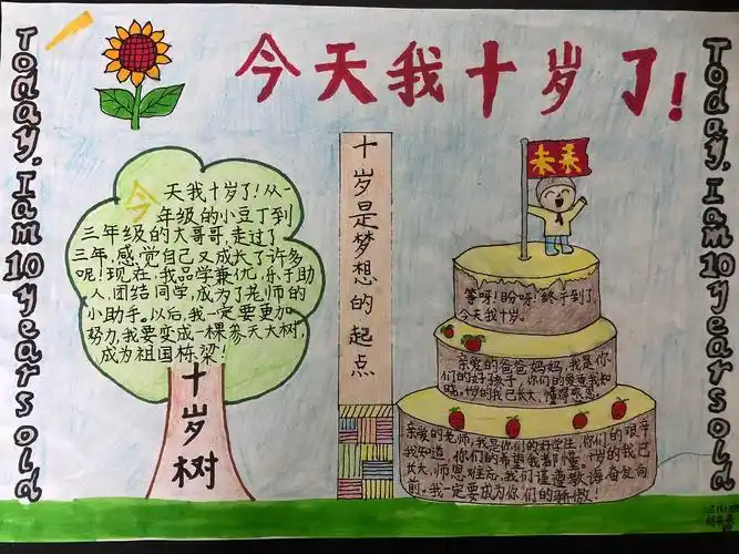 欢乐六一——"我十岁了"现场手抄报比赛