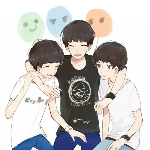 tfboys 手绘 cr.微博@dieone-tf