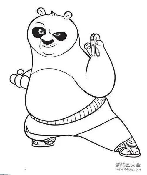 功夫熊猫英语海报简笔画思维导图