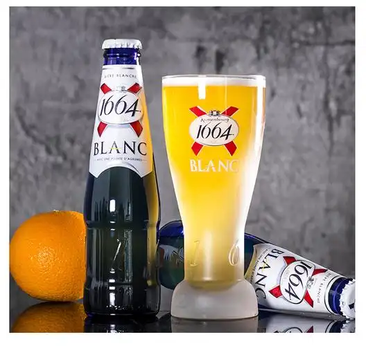 整箱凯旋1664法国原装进口1664白啤酒蓝瓶330ml*24瓶克伦堡1664