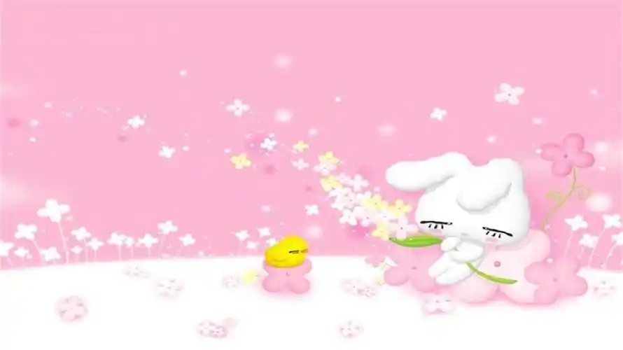 超可爱小兔子ppt背景图片