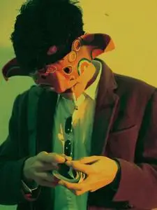 阿祖面具半脸假面恐怖吴彦祖同款舞会cos帅气道具装扮酒吧万圣节