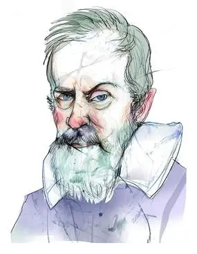 伽利略在大学展示天文学理论油画