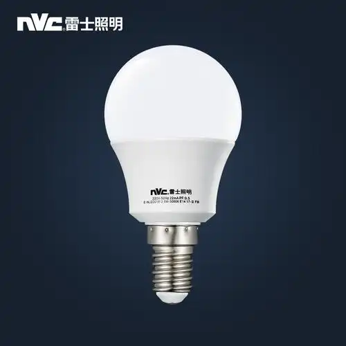 雷士nvc雷士照明led灯泡rs省电节能球泡灯具e14e27螺口灯泡7w白光