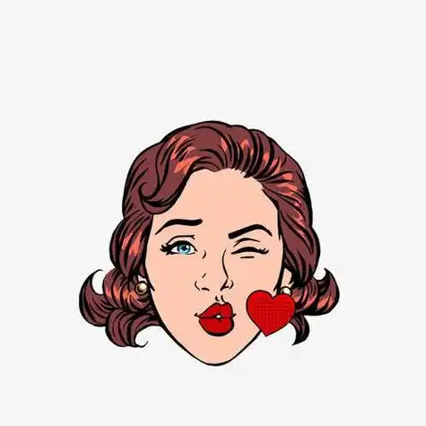 关键词:嘟嘟嘴嘟嘴亲吻外国女士爱心卡通头像声明觅元素所有