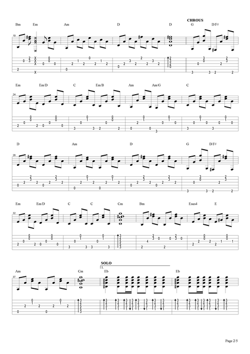 【夕阳无限好吉他谱】夕阳无限好吉他谱