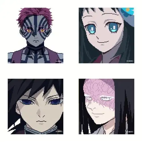 鬼灭之刃像素画头像