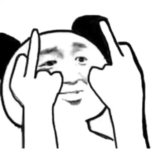 熊猫头竖两根中指_中指_熊猫_两根表情