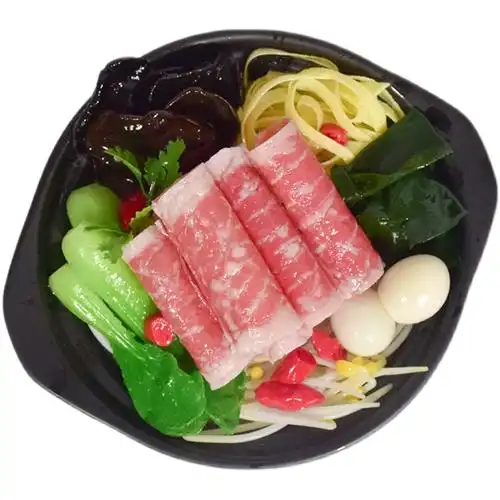 定制中餐仿真砂锅系列菜品模型肥牛牛肉鲜虾仿真果蔬