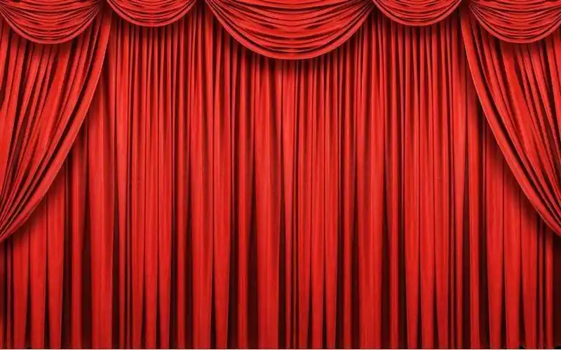 舞台演出幕布与矢量花纹背景图片分享