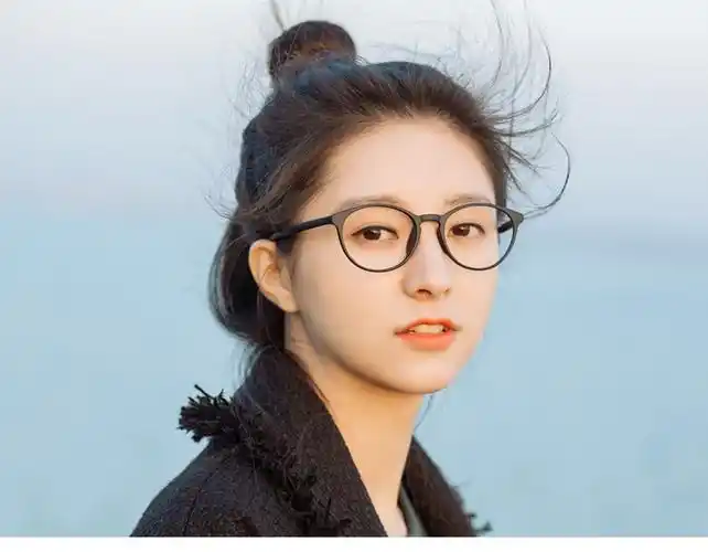 韩国超轻tr90圆框眼镜框女小脸韩版圆形复古平光配圆脸眼睛框黑色