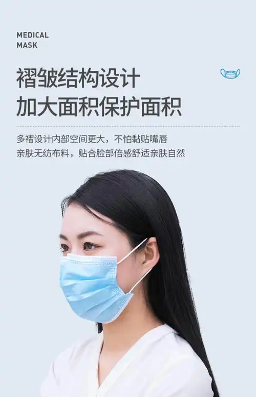 一次性医用外科口罩成人三层医疗防护医护医学透气口鼻罩50只口罩_帮