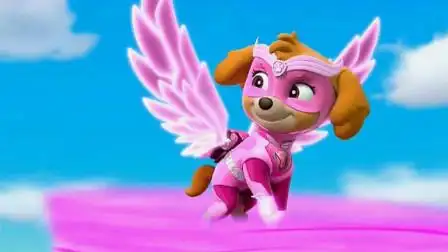 汪汪队:甜甜超能力也太帅了,居然还有翅膀,脚下踩着旋风