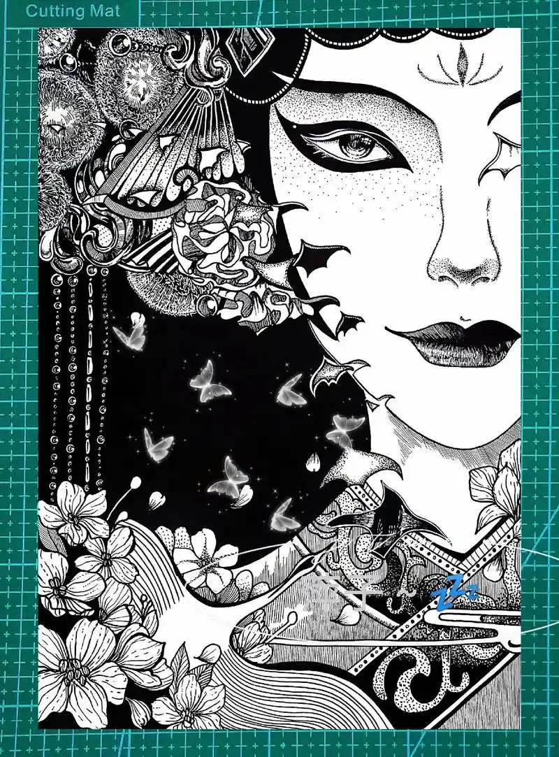 黑白线描装饰画 #黑白画 #手绘 #京剧人物 #国粹  - 抖音