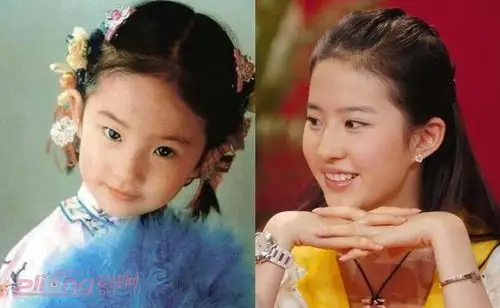 15岁出道至今,现在的刘亦菲已经退去了婴儿肥,更有女人味了.