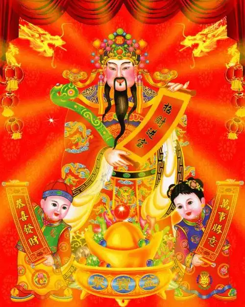 今天正月初五迎财神转发这组财神壁纸2024年财运亨通