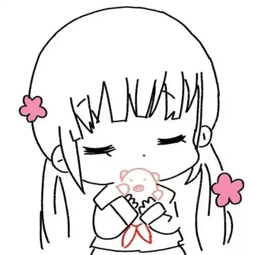 可爱美少女动漫简笔画卡通漫画手绘头像线稿1000_1415竖版竖屏代表