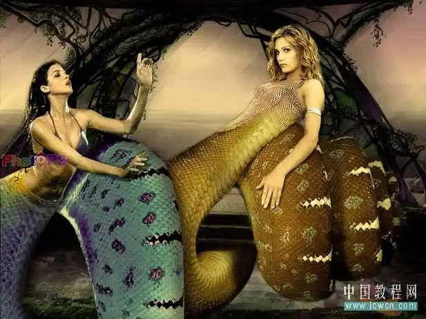 运用蒙板打造妖娆美女蛇