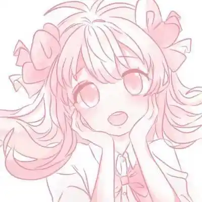 粉色系二次元女生头像