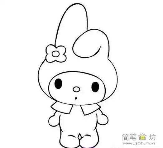 兔子简笔画图片,美乐蒂是三丽鸥公司根据投票,选出大野狼最爱吃的动物