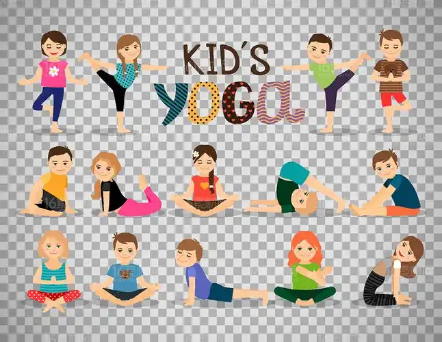 关键词:可爱卡通瑜伽人物瑜伽分解动作