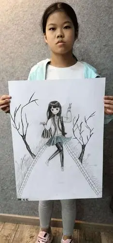 小画家——童星校区素描班《jk制服少女》