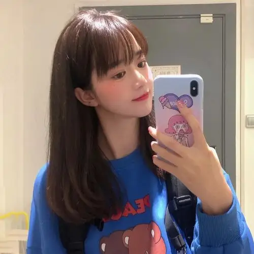 假发女中长发自然全头套式蓬松少女齐肩锁骨发网红长直发内扣发型-mc