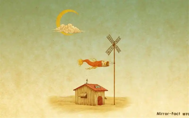 非主流小清新唯美手绘卡通创意绿色护眼桌面壁纸(二)