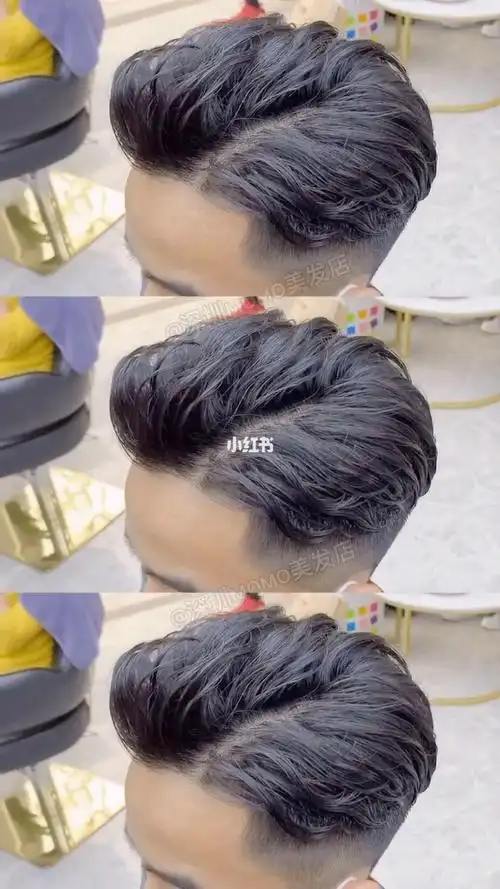 三七分侧背男生发型_发型图片