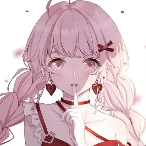 头发绿瞳女孩头像可爱动漫少女粉发动漫女头粉发动漫女生头像粉发蓝眼