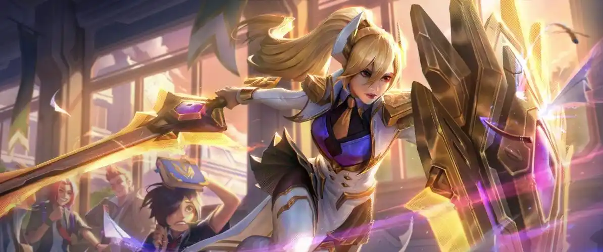 lol英雄联盟曙光女神战斗学院至臻雷欧娜3440x1440带鱼屏壁纸