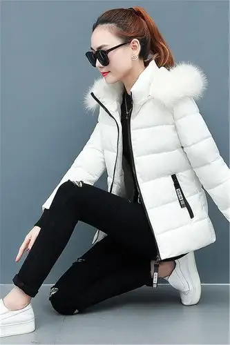 羽绒棉服女短款冬装2020外套棉袄修身加厚大毛领棉衣潮