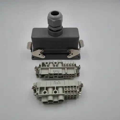 矩形航空插头12芯重载连接器动力电源信号一体接插件hdc-hk-004/8