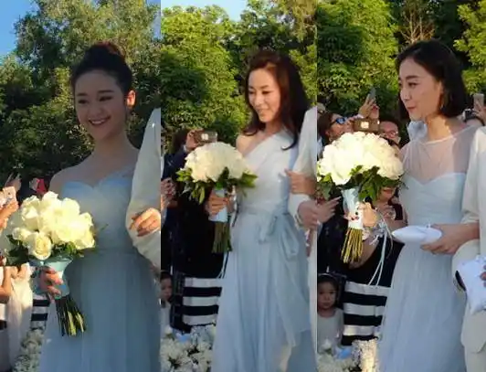 女星婚礼的伴娘造型,陈乔恩,宋茜,郭美女领衔最美伴娘团及服装_礼服