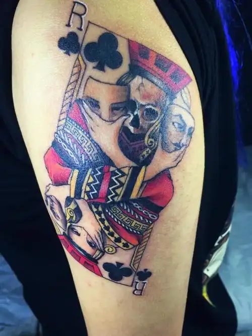 扑克牌_纹身图案手稿图片_王建军的纹身作品集