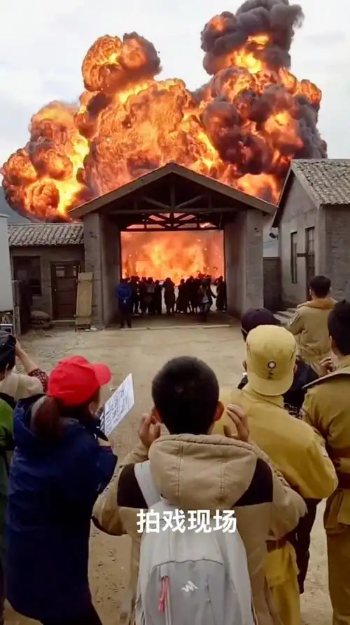 拍戏现场,真实场景