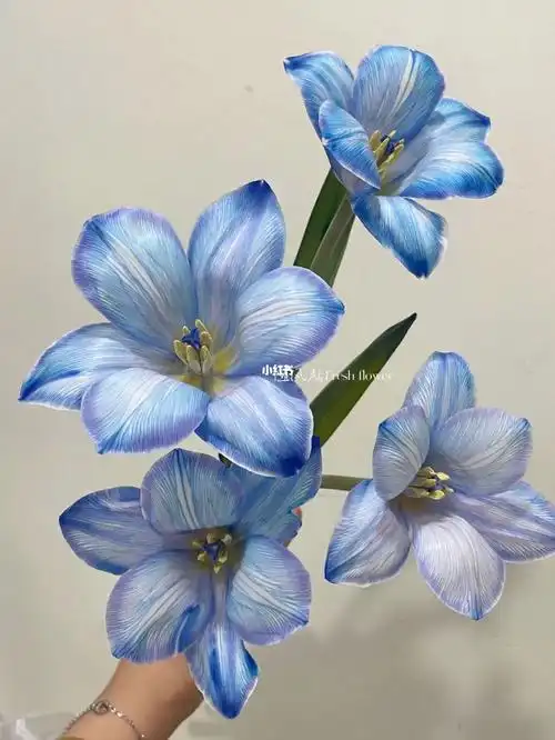 蓝紫色吸染郁金香l成都花店