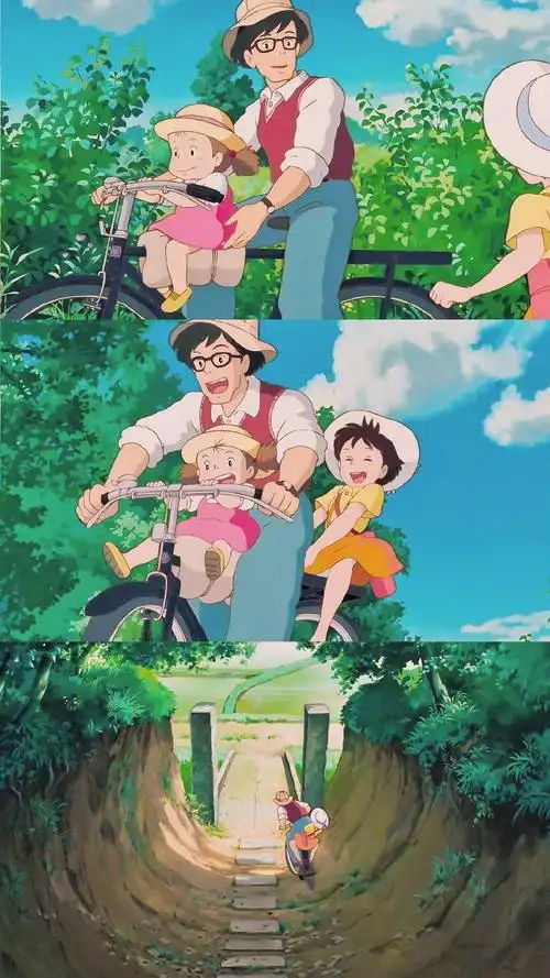 宫崎骏动漫龙猫拼接手机壁纸