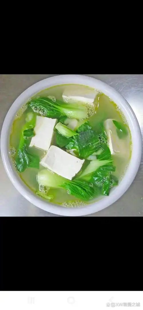 减肥养生菜谱大赏# 【青菜豆腐汤】 食材:上海青